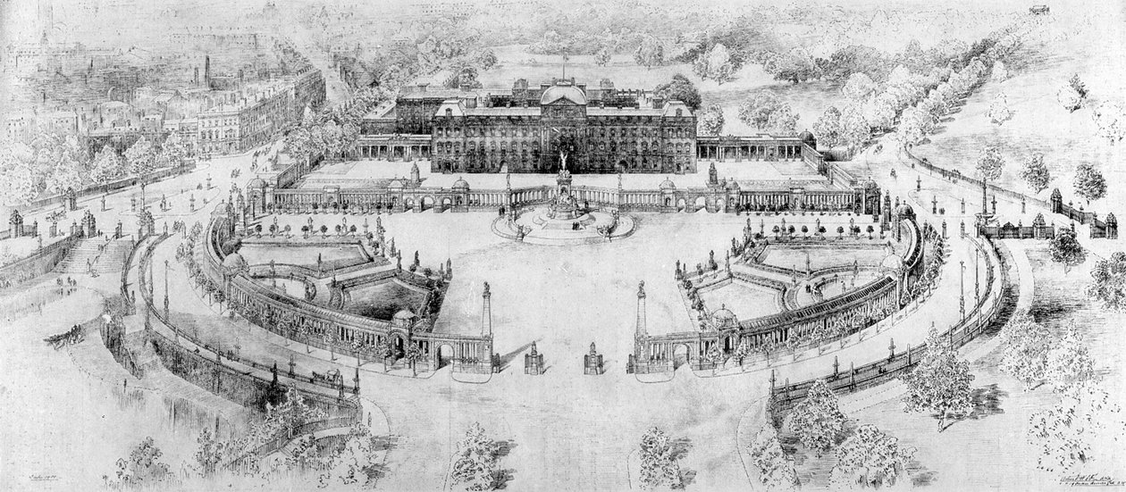 Le palais de Buckingham à venir, 1910 - Unbekannt