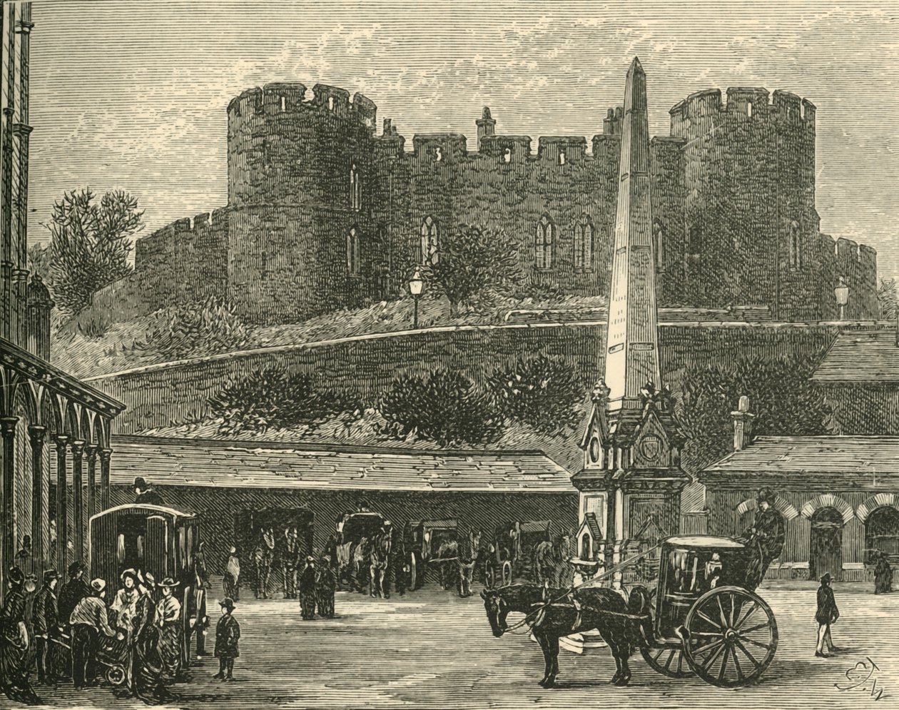 Le Château, depuis la gare, 1898 - Unbekannt
