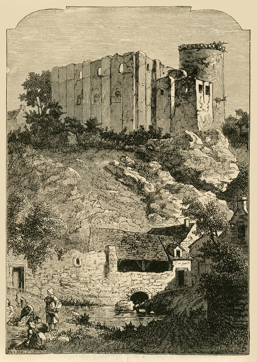 Le château de Falaise et la fontaine d