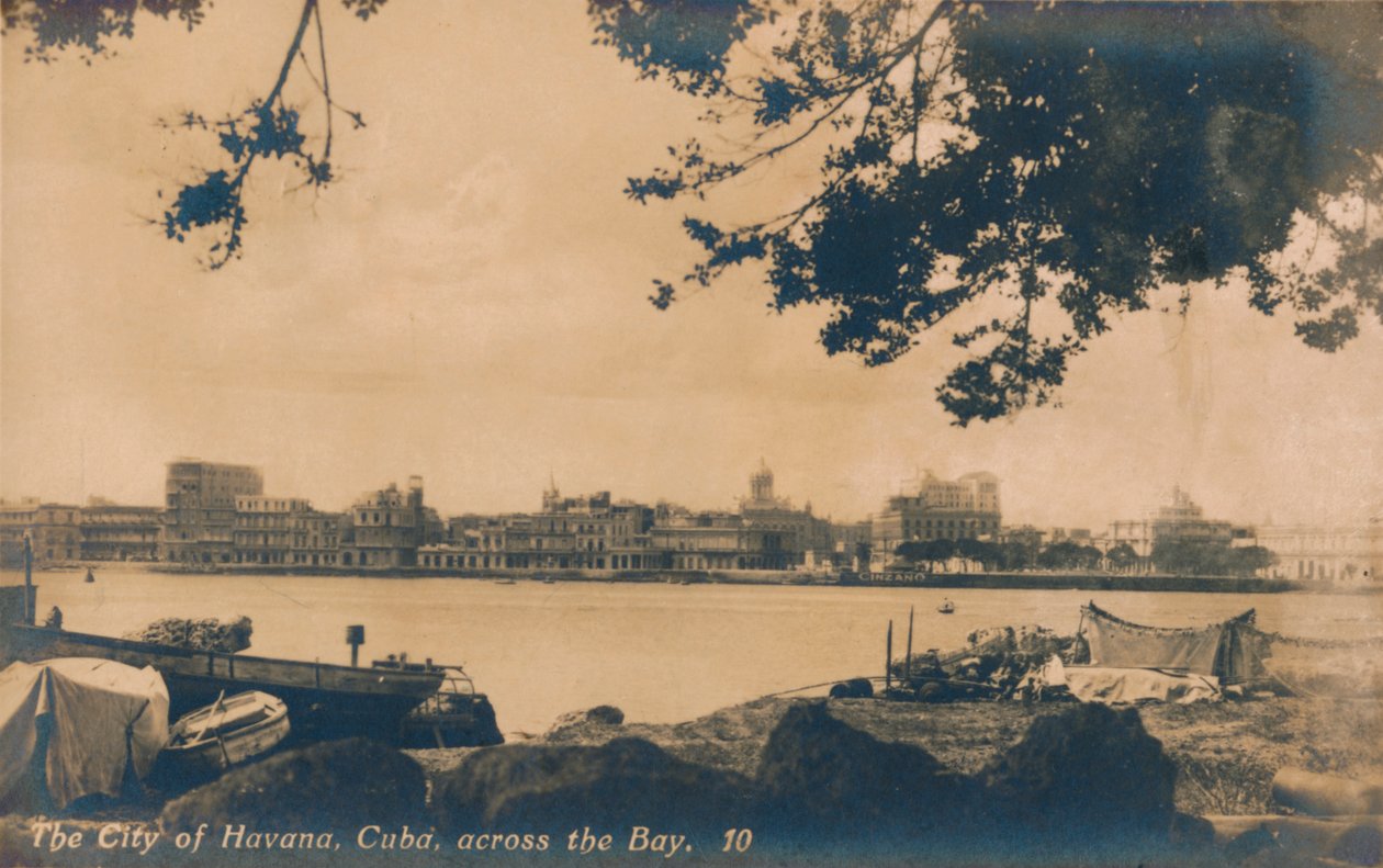 La ville de La Havane, Cuba, à travers la baie, vers 1930 - Unbekannt