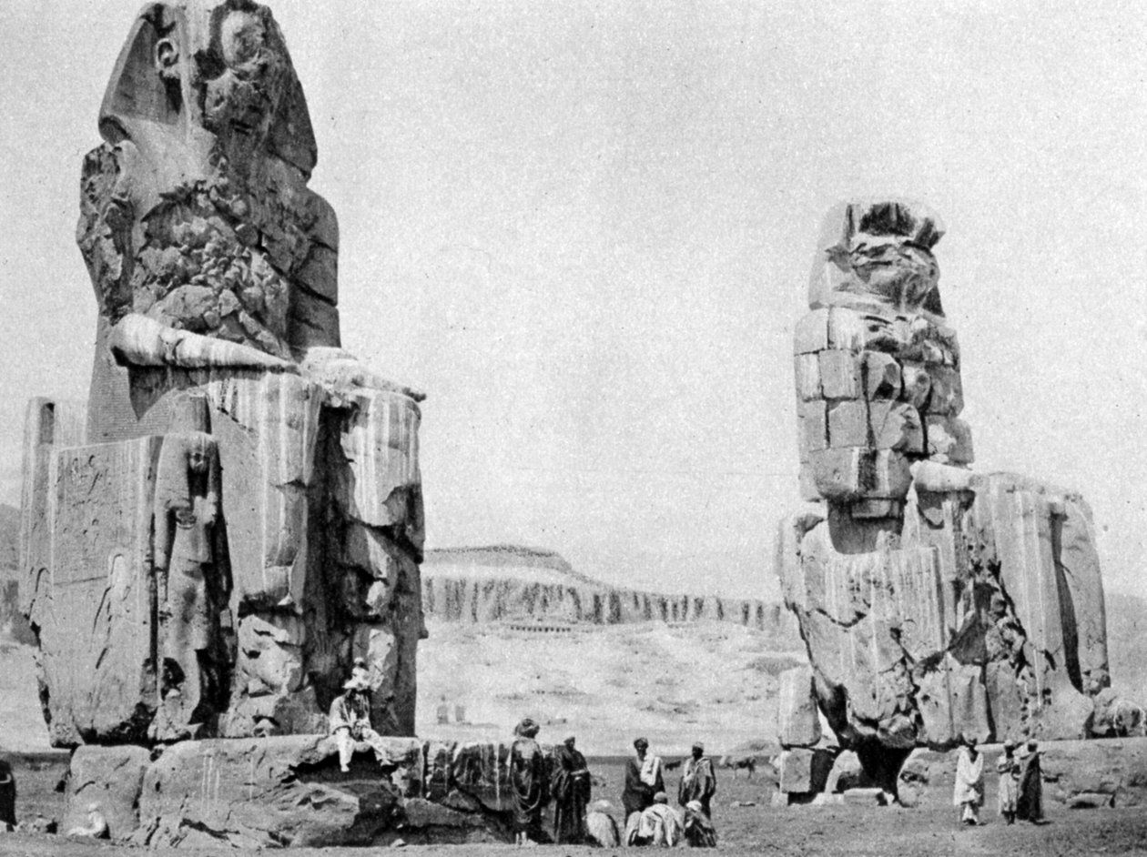 Les Colosses de Memnon, Louxor Thèbes, Égypte, vers 1922 - Unbekannt