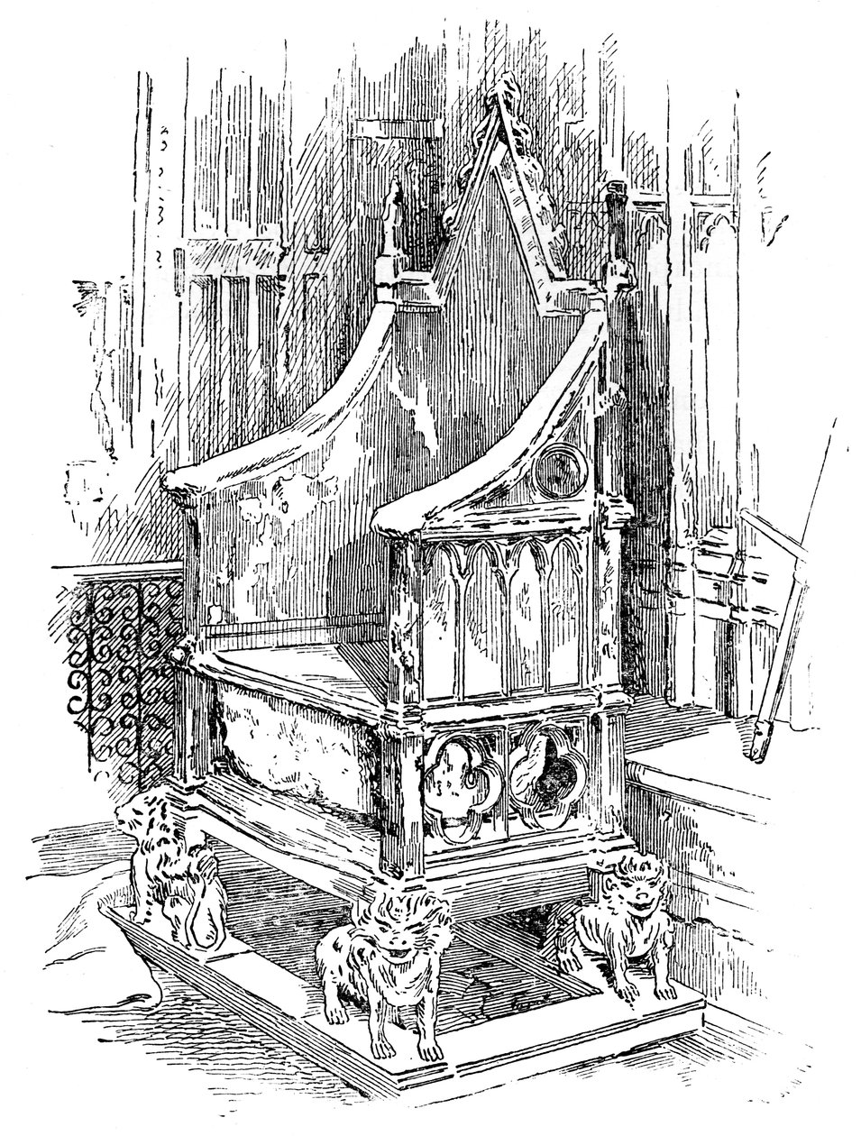 Le fauteuil du couronnement, Westminster Abbey, Londres, 1900 - Unbekannt
