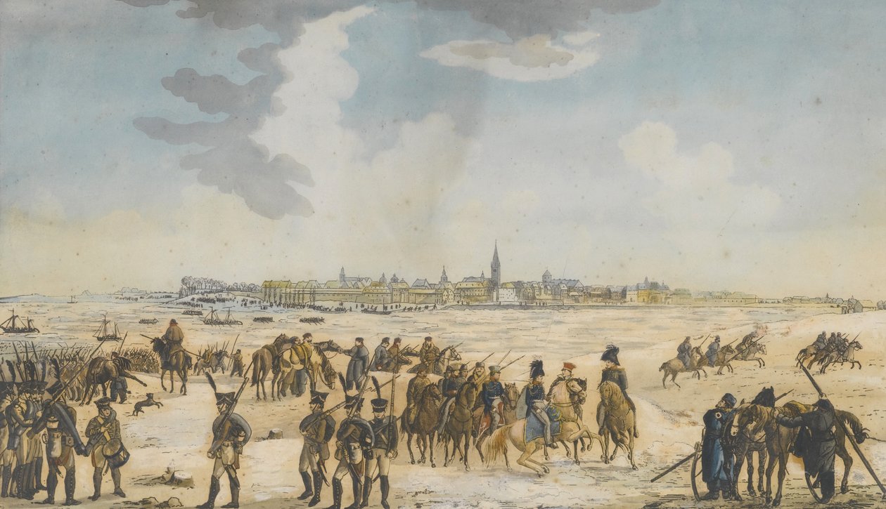La traversée du Rhin près de Düsseldorf par l