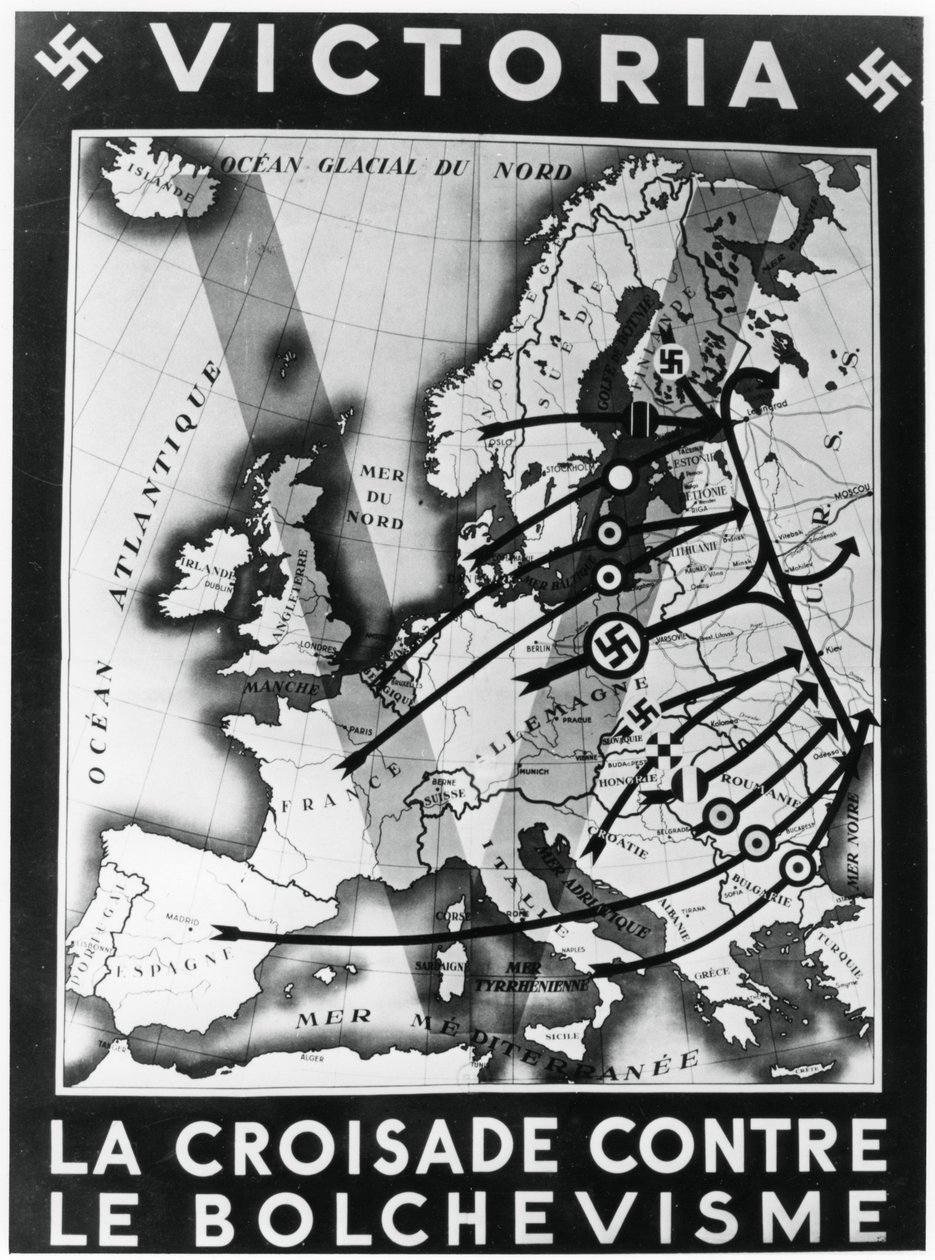 La croisade contre le bolchevisme, affiche de propagande de Vichy, 1941 - Unbekannt