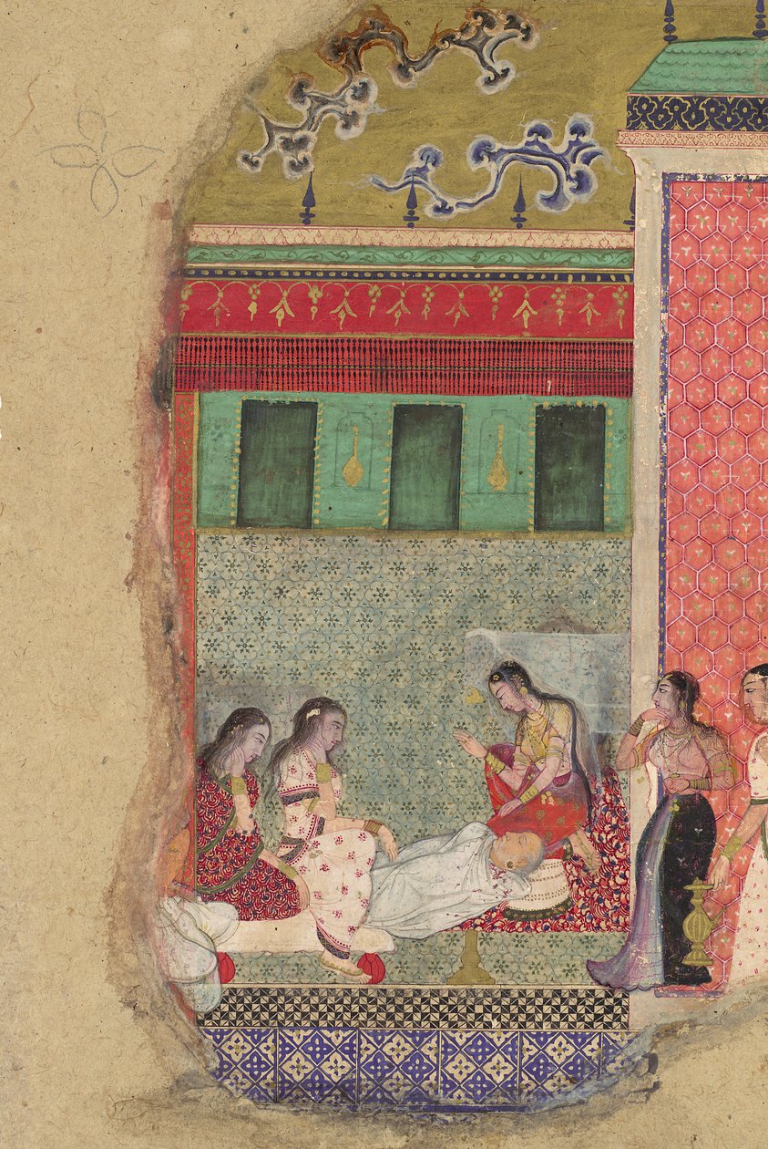 La mort du roi Dasharatha, le père de Rama, Folio d