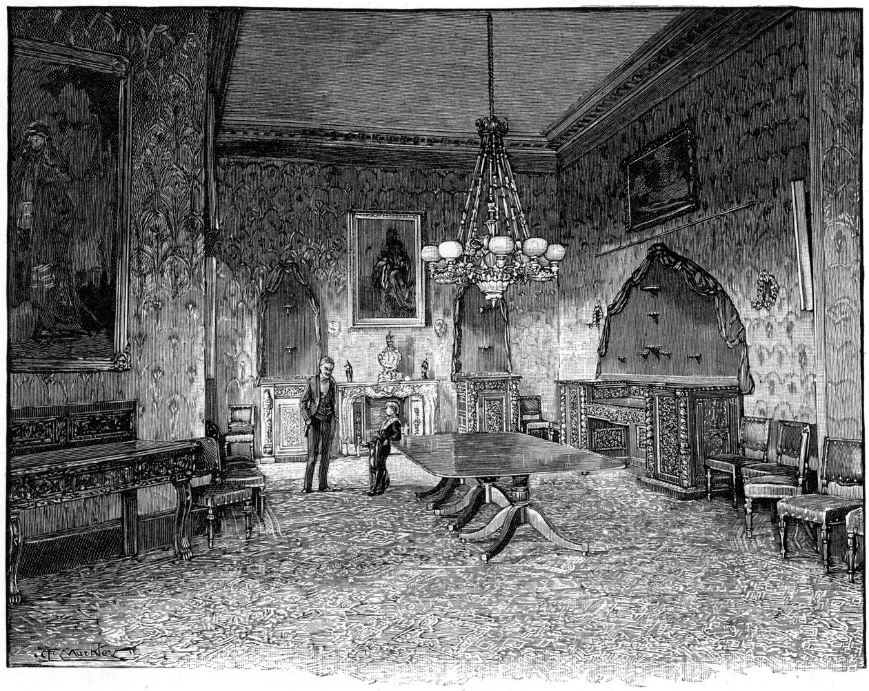 La salle à manger, Kilkenny House, Irlande, XIXe siècle - Unbekannt