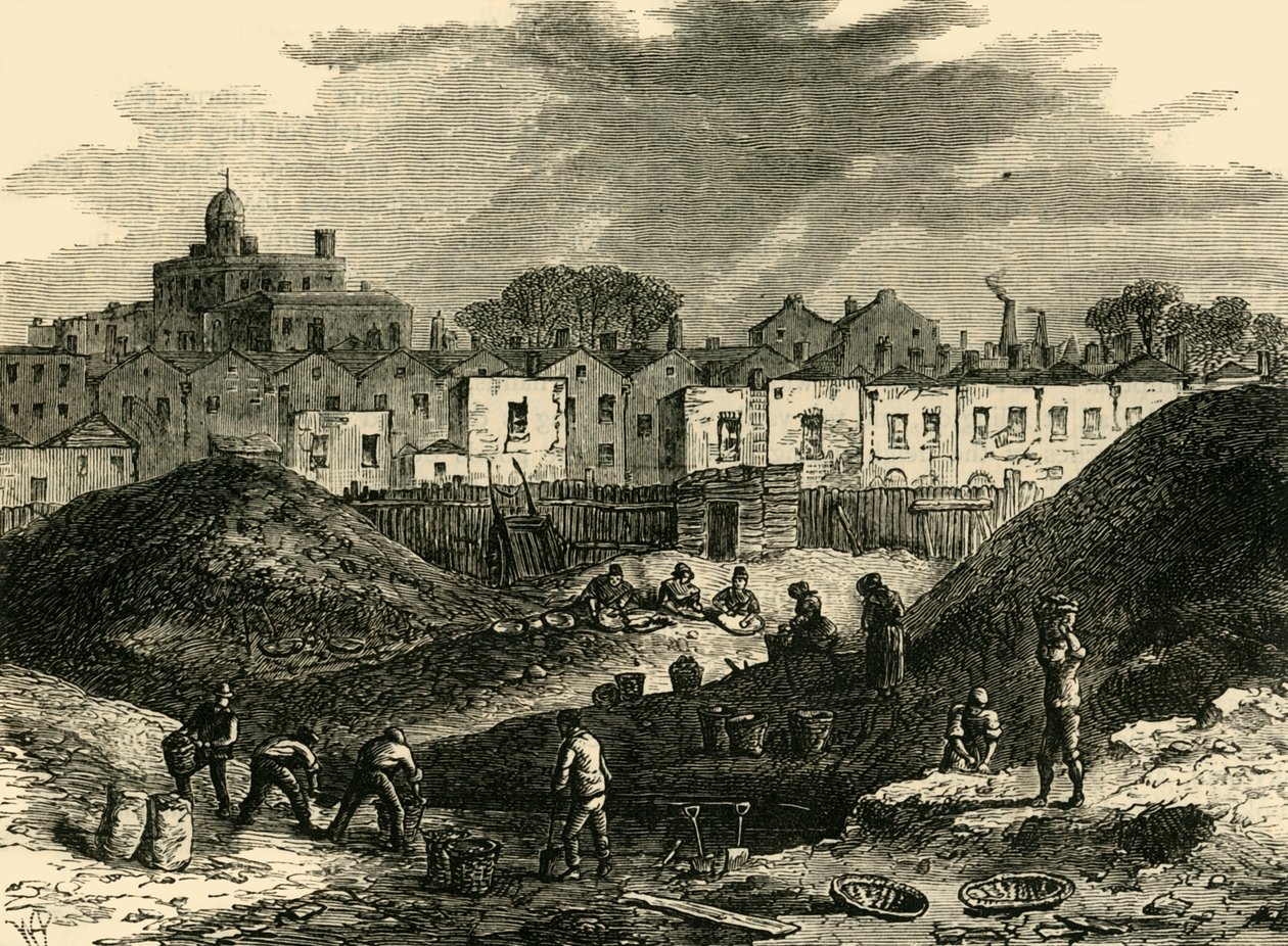 Les tas de poussière, Somers Town, en 1836, vers 1876 - Unbekannt