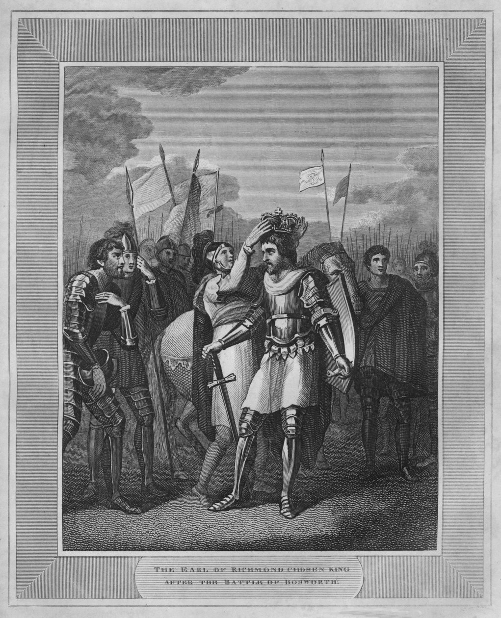 Le comte de Richmond choisi roi après la bataille de Bosworth, 1838 - Unbekannt