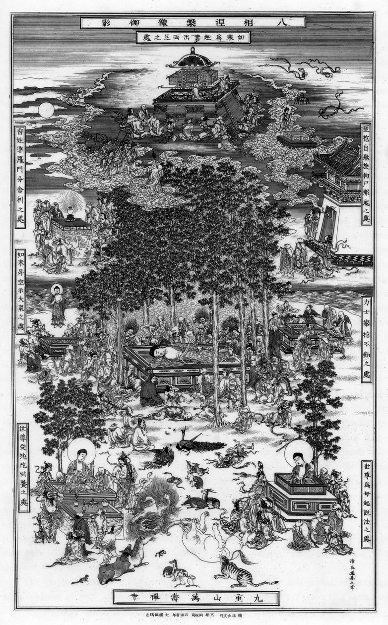 Les huit incidents du Nirvana de Sakyamuni - Unbekannt