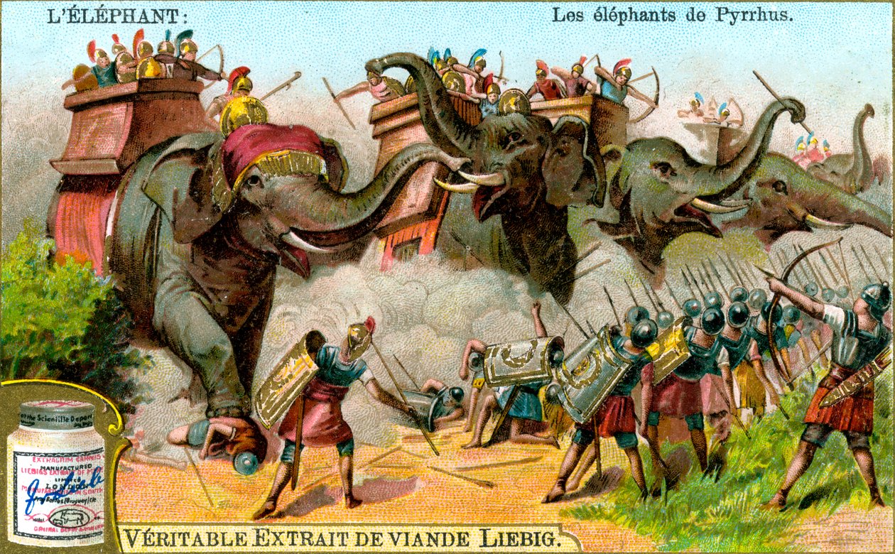 Les éléphants de Pyrrhus, vers 1900 - Unbekannt