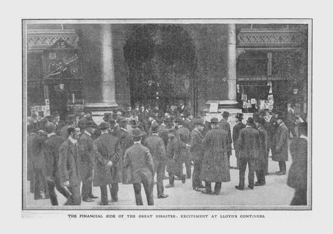 Le côté financier de la grande catastrophe, excitation chez Lloyds continue, 20 avril 1912 - Unbekannt