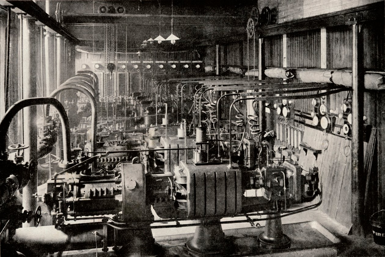 La première station de génération turbo-électrique Parsons, vers 1916 - Unbekannt