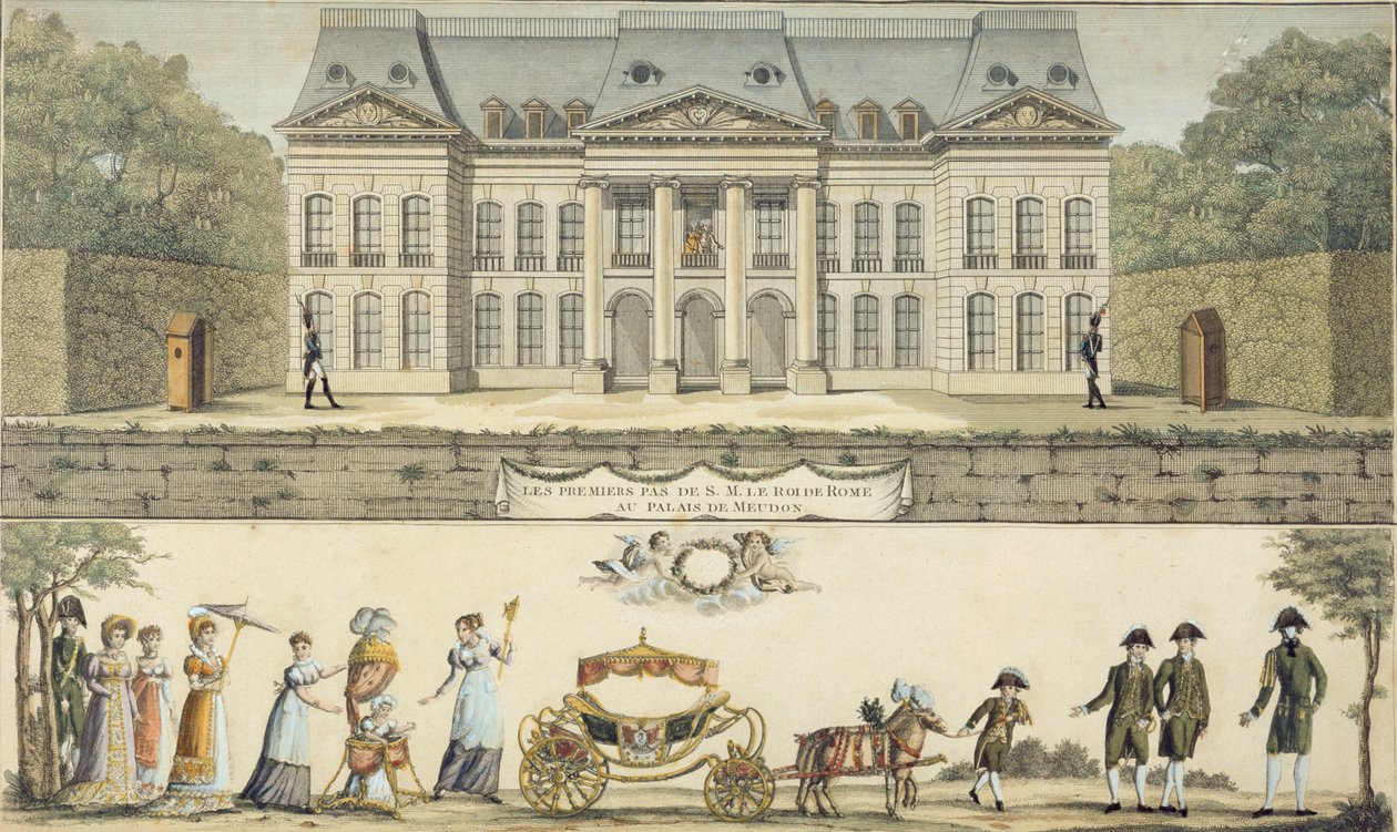 Les premiers pas du Roi de Rome au Château de Meudon, 19ème siècle - Unbekannt