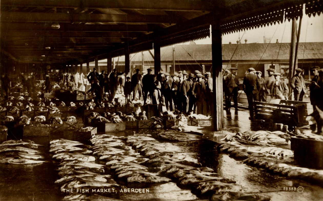 Le marché aux poissons, Aberdeen, fin 19ème-début 20ème siècle - Unbekannt