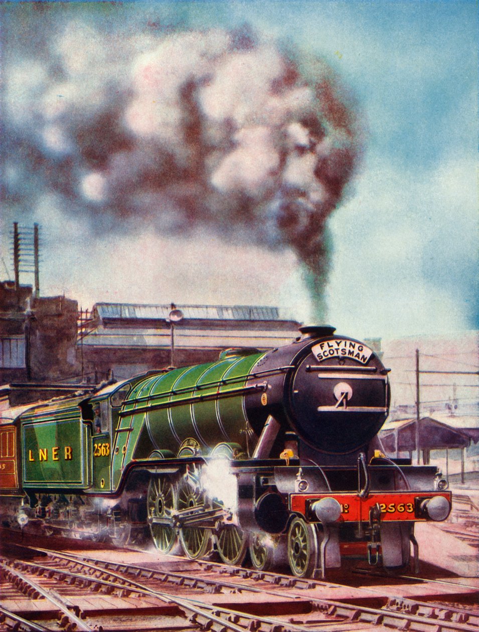 Le Flying Scotsman quittant la gare de Kings Cross, tiré par le No. 2563, 1935-36 - Unbekannt