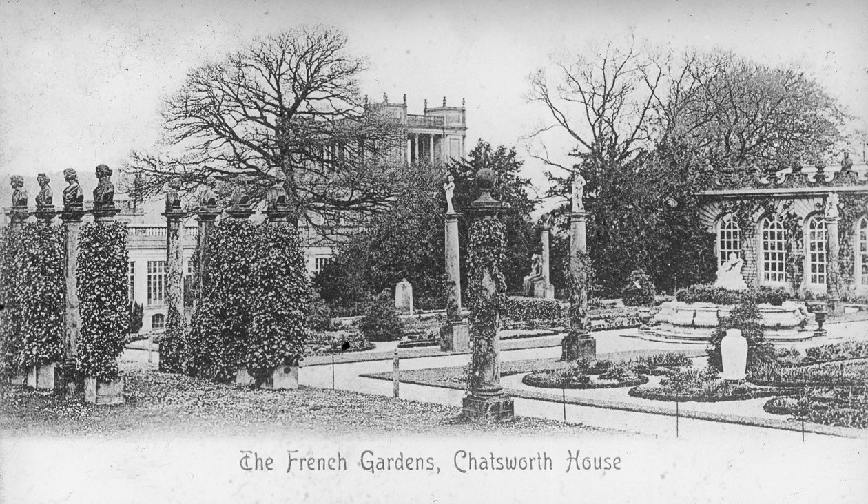 Les jardins français, Chatsworth House, Derbyshire, fin du 19e ou début du 20e siècle - Unbekannt