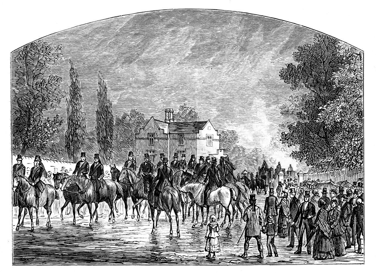 Les funérailles de Sir Robert Peel, Staffordshire, 1850, vers 1888 - Unbekannt