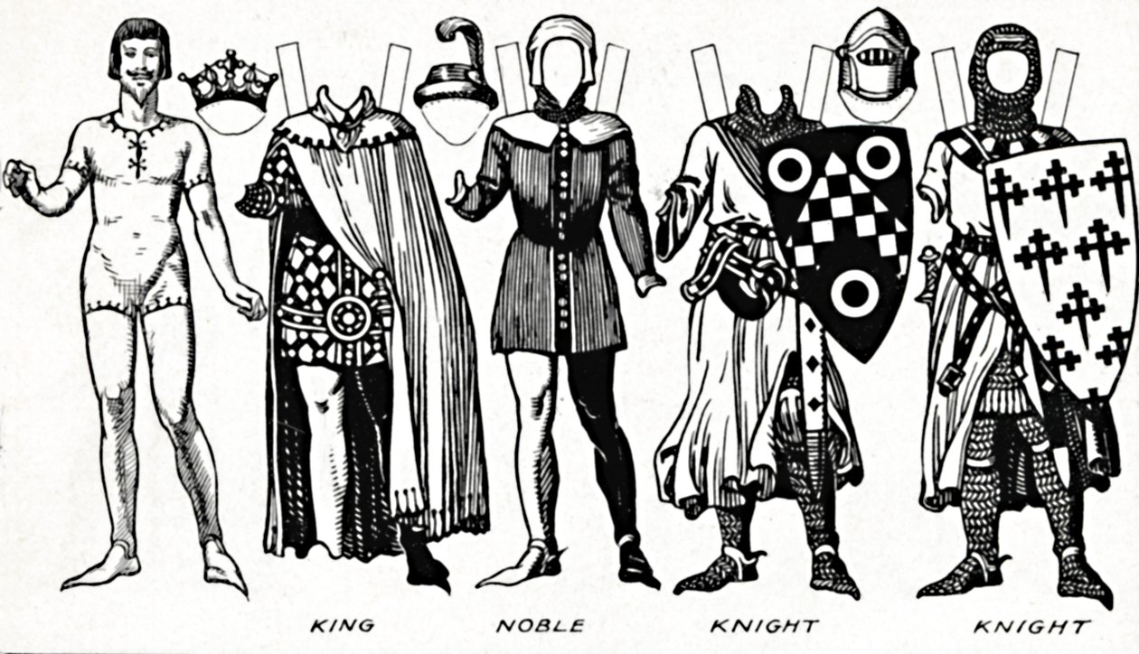 La Galerie du costume britannique : Robe portée sous le règne du premier Édouard, vers 1934 - Unbekannt