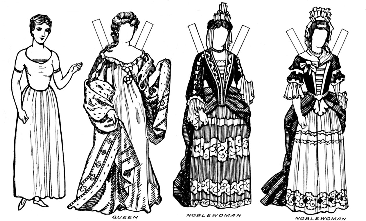 La galerie du costume britannique : Quelques robes portées sous le règne d