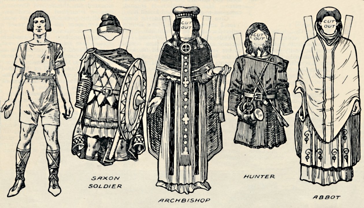 La Galerie du Costume Britannique : La Tenue des Danois et des Anglo-Saxons Tardifs, vers 1934 - Unbekannt