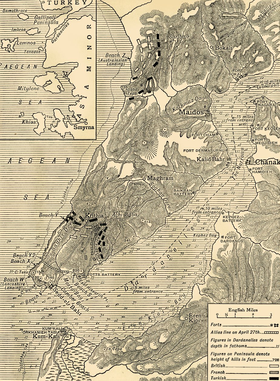 La campagne de Gallipoli, Première Guerre mondiale, 1915, vers 1920 - Unbekannt