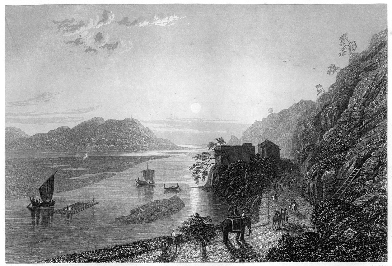 Le Gange entrant dans les plaines près de Hurdwar, Inde, vers 1860 - Unbekannt