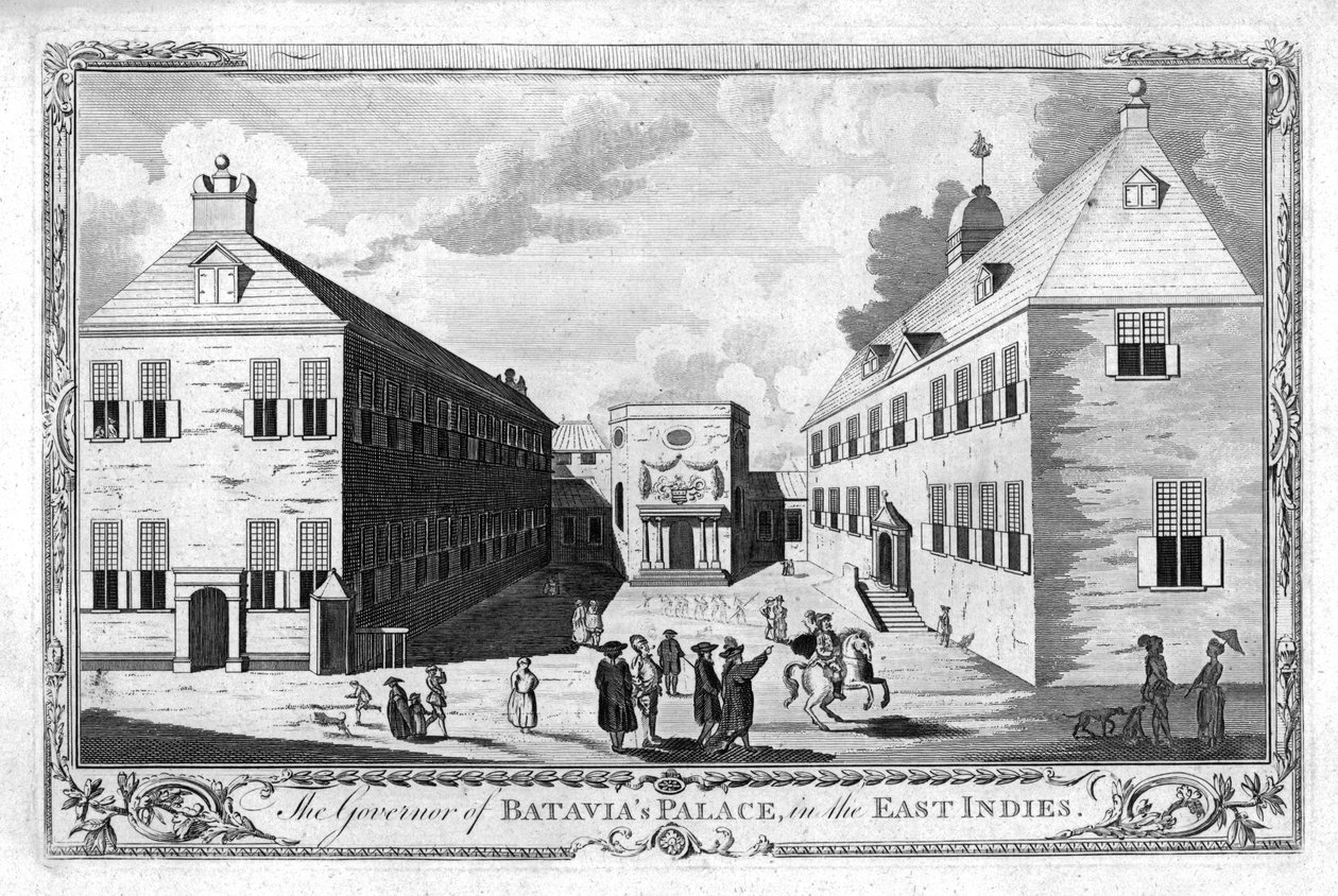 Le palais du gouverneur de Batavia, aux Indes orientales, vers 1750 - Unbekannt