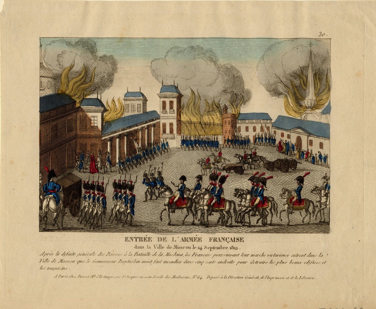 La Grande Armée entre dans la ville de Moscou, 1812 - Unbekannt