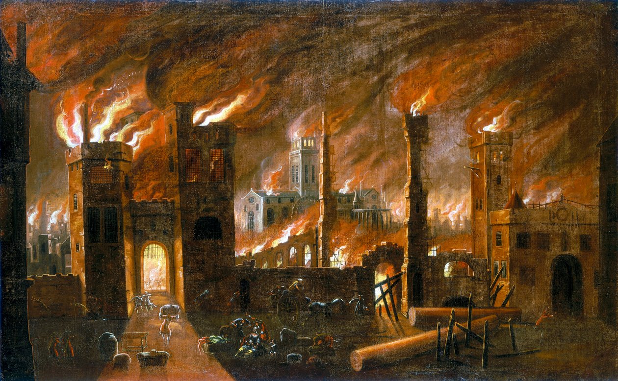 Le Grand Incendie de Londres, 1666 - Unbekannt