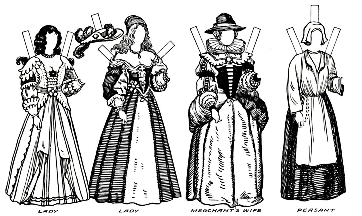 La grande galerie des costumes historiques : quelques robes de l