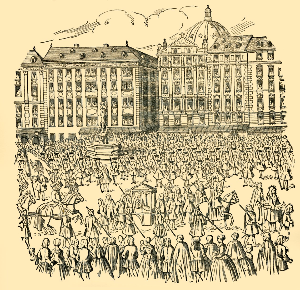 Les grands nobles de Hongrie prêtent serment de fidélité à Marie-Thérèse... en 1740, vers 1930 - Unbekannt