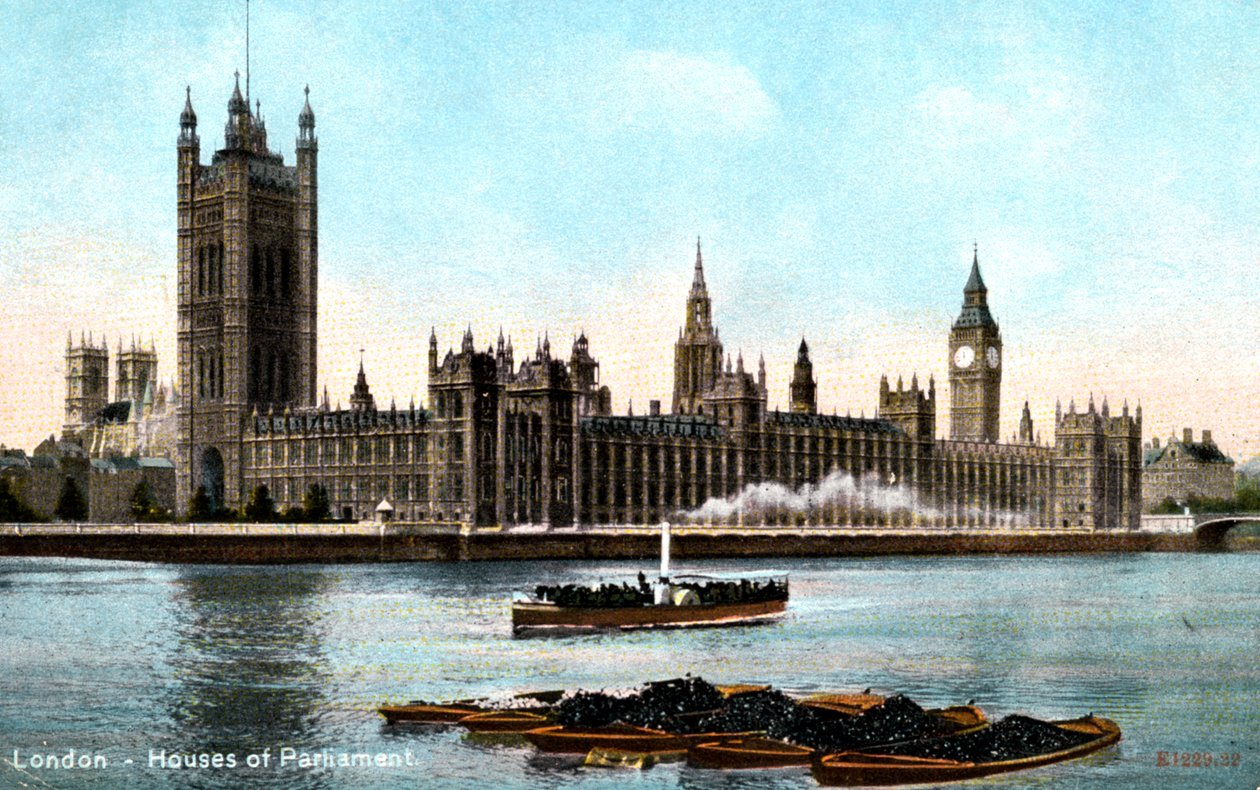 Les Chambres du Parlement, Westminster, Londres, début du XXe siècle - Unbekannt
