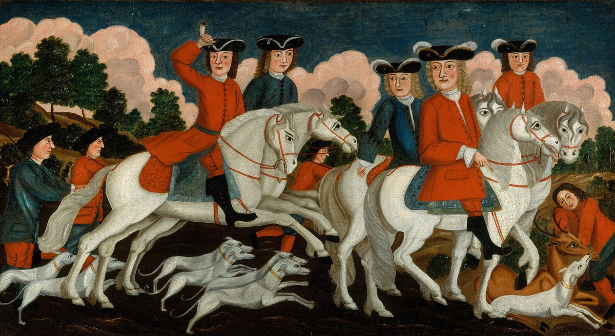 La partie de chasse, New Jersey, vers 1750 - Unbekannt