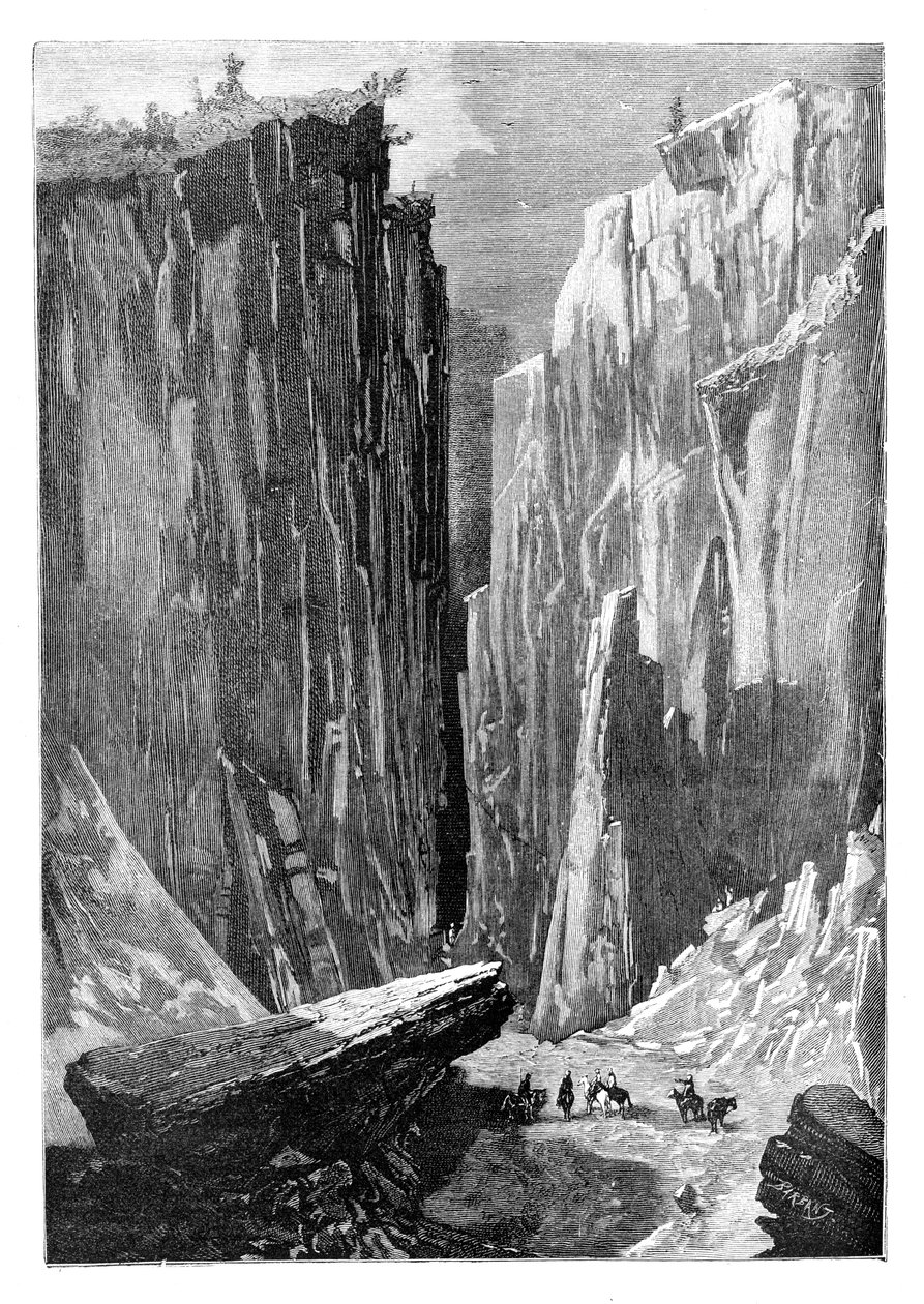 La défilé de la Porte de Fer sur la route Karshi-Derbent, Afghanistan, 1895 - Unbekannt