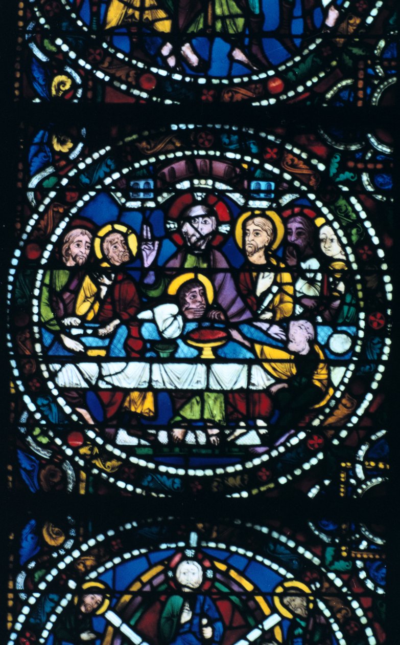 La Cène, vitrail, Cathédrale de Chartres, France - Unbekannt