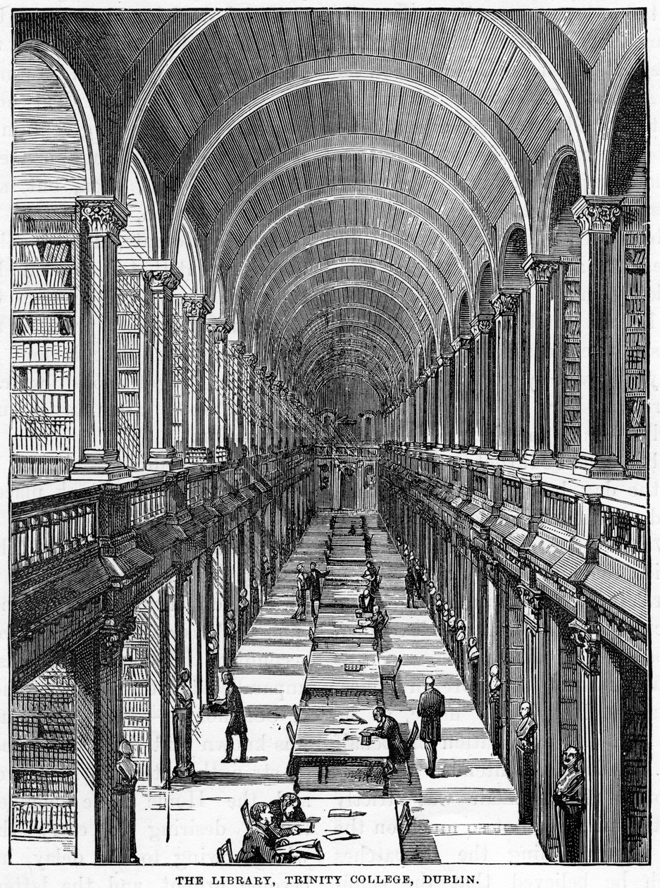 La bibliothèque, Trinity College, Dublin, 19e siècle - Unbekannt