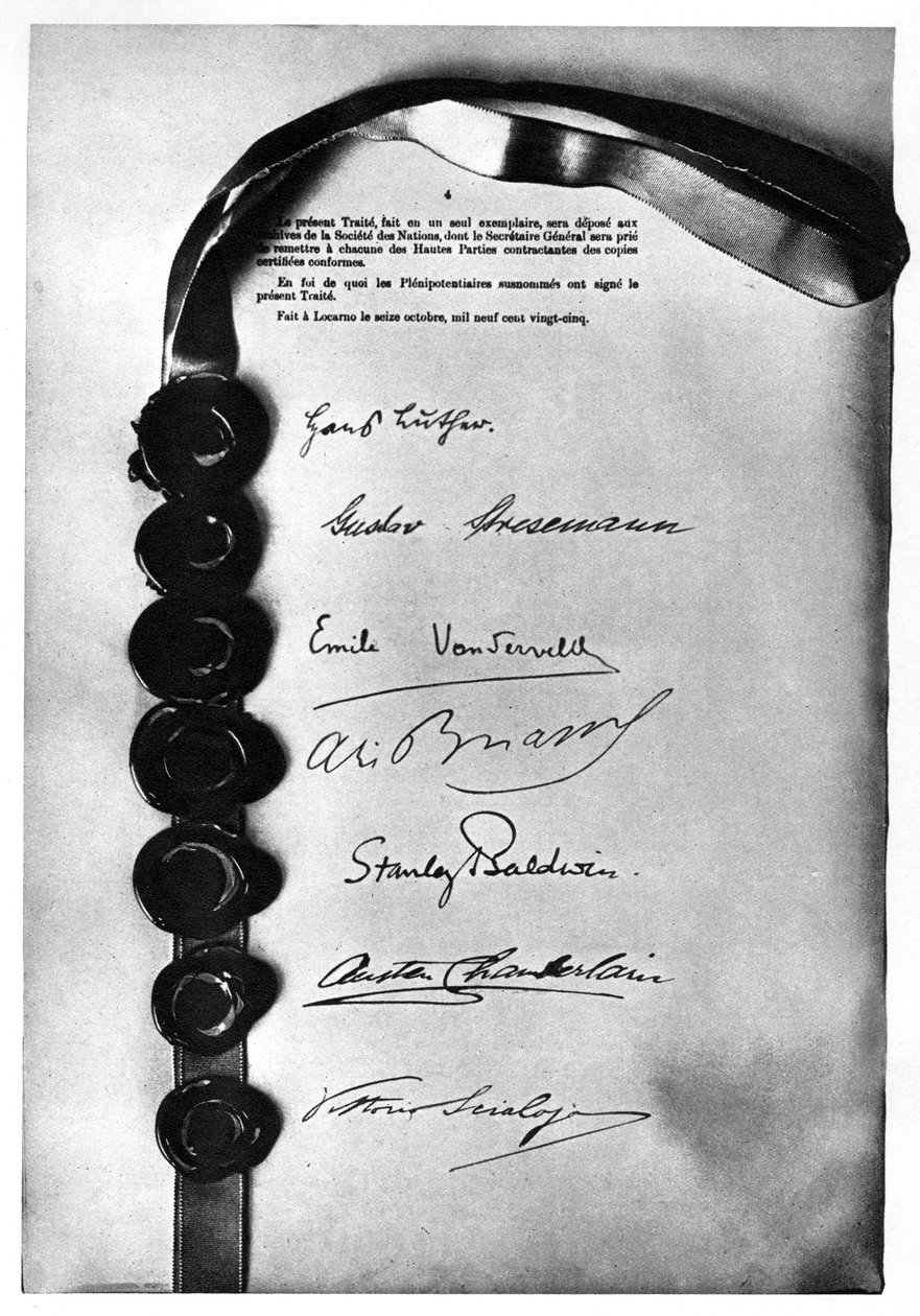 Le traité de Locarno scellé et signé à Londres, 1er décembre 1925, 1935 - Unbekannt