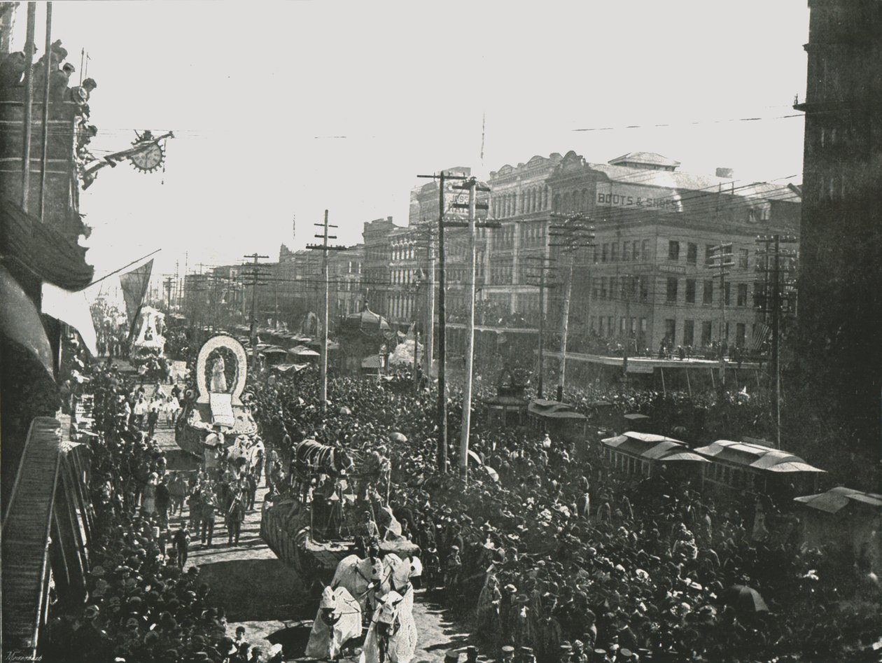 Le défilé du Mardi Gras dans Canal Street, La Nouvelle-Orléans, USA, 1895 - Unbekannt