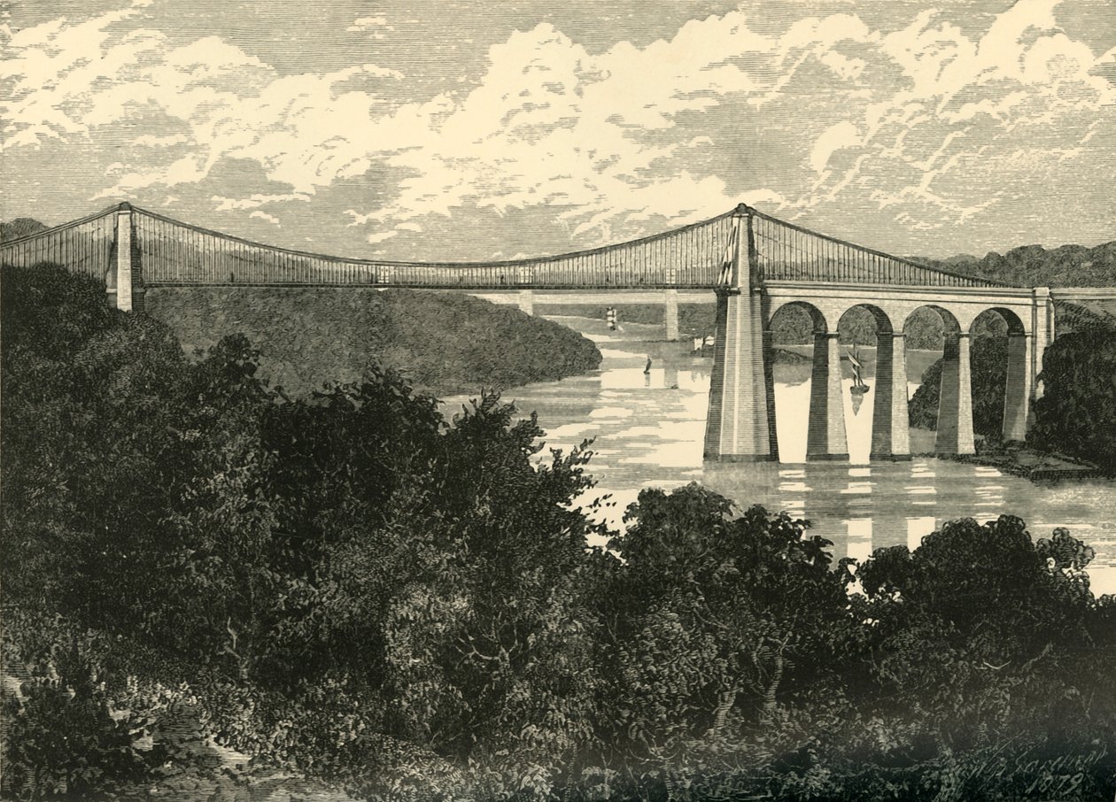 Le pont suspendu de Menai, 1898 - Unbekannt