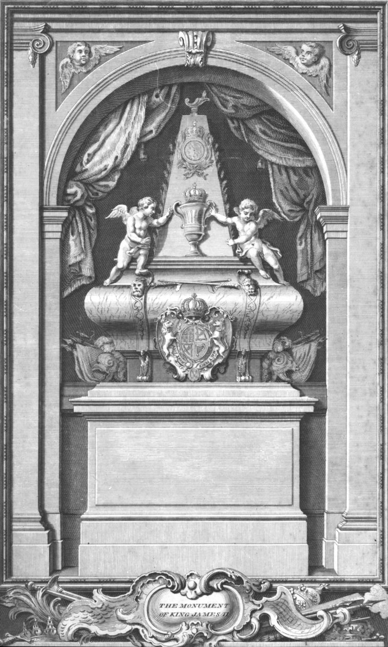Le monument du roi Jacques II érigé à Paris en 1703, vers 1753 - Unbekannt