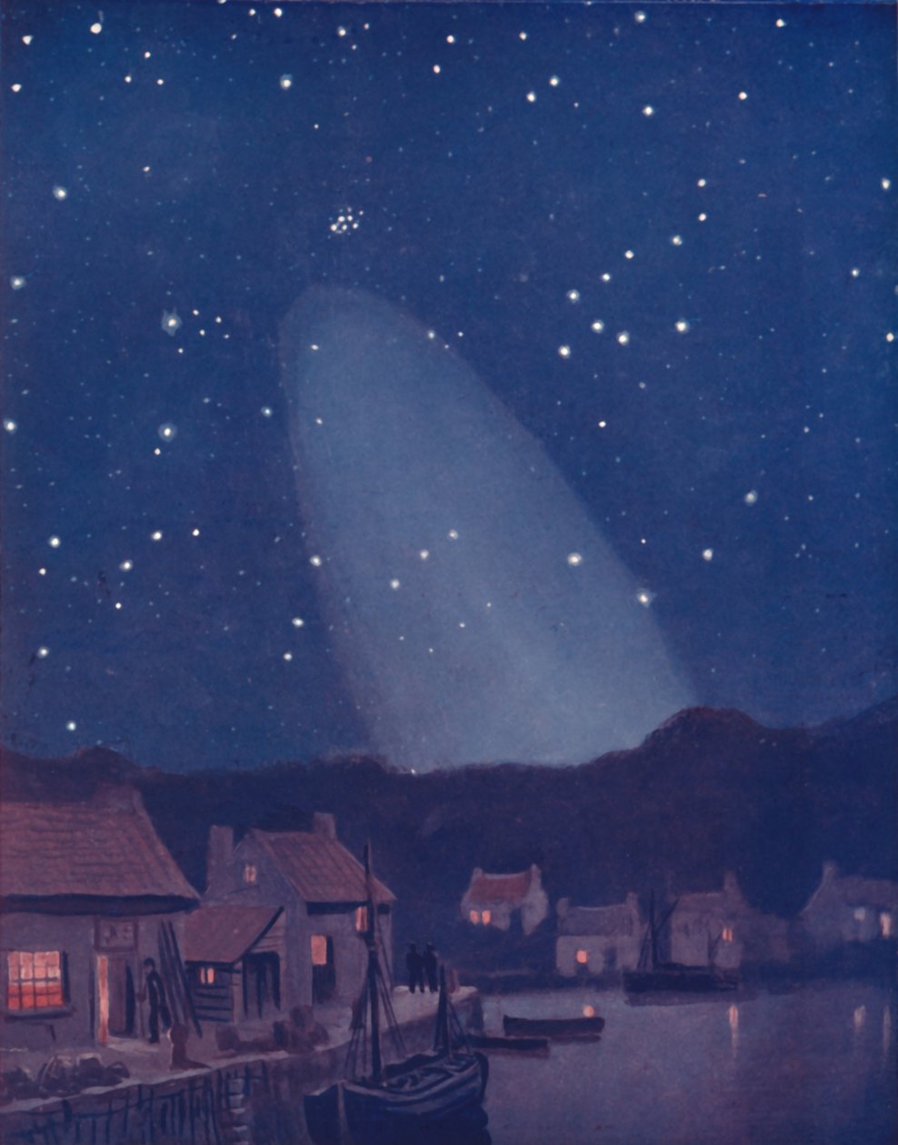 Le mystérieux cône de lumière dans le ciel, 1935 - Unbekannt