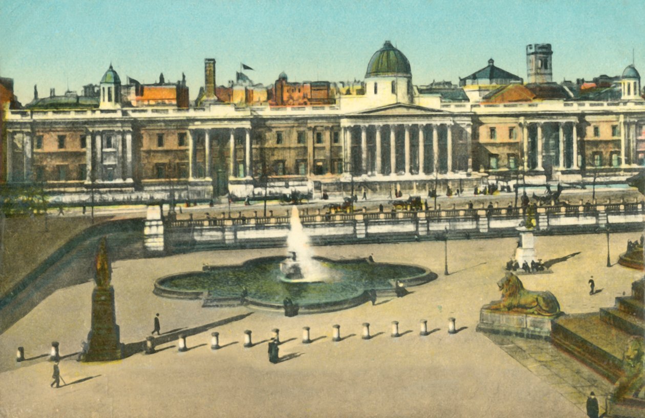 La National Gallery et Trafalgar Square, Londres, vers 1910 - Unbekannt