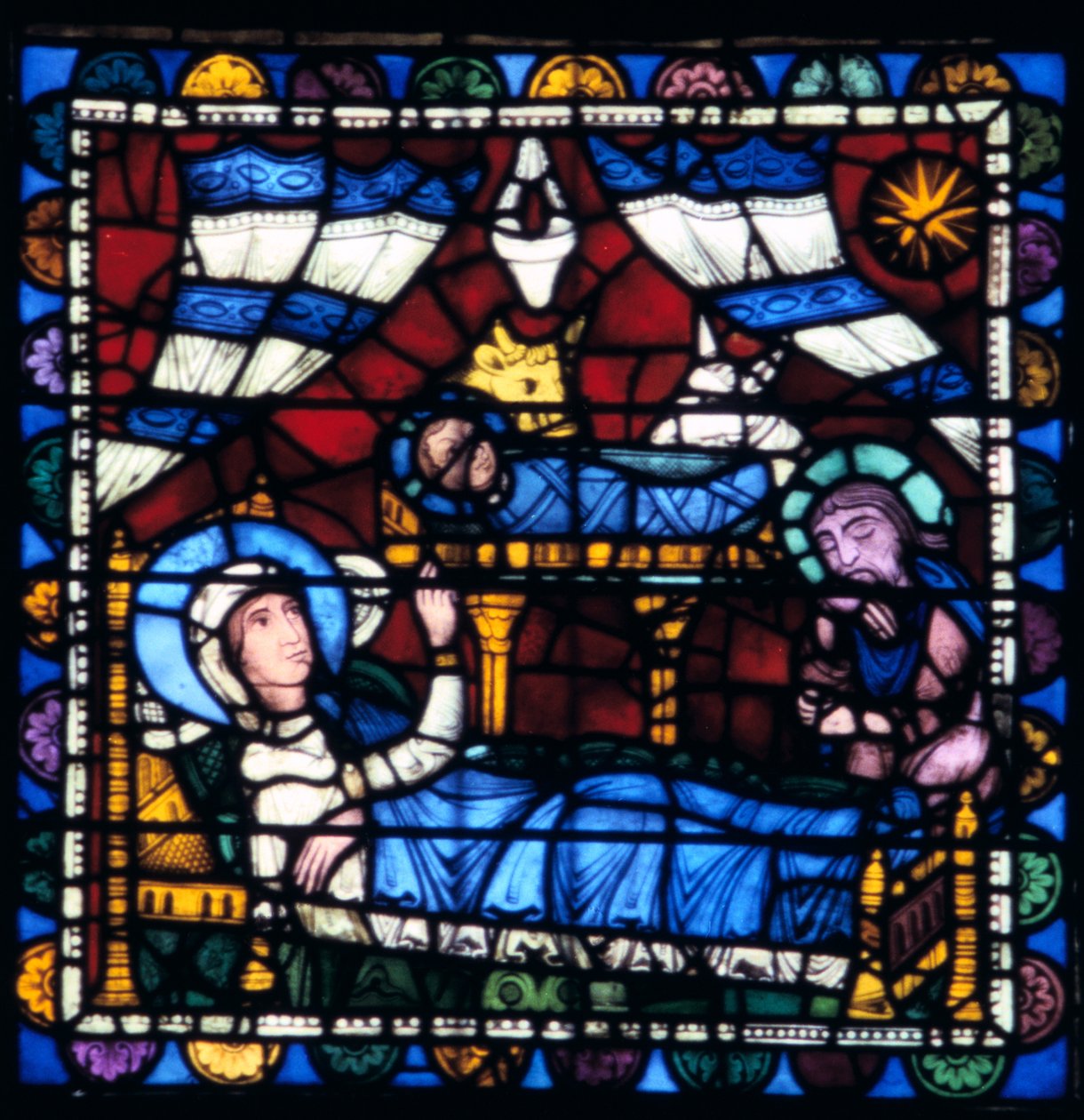 La Nativité, vitrail, Cathédrale de Chartres, France, 1194-1260 - Unbekannt
