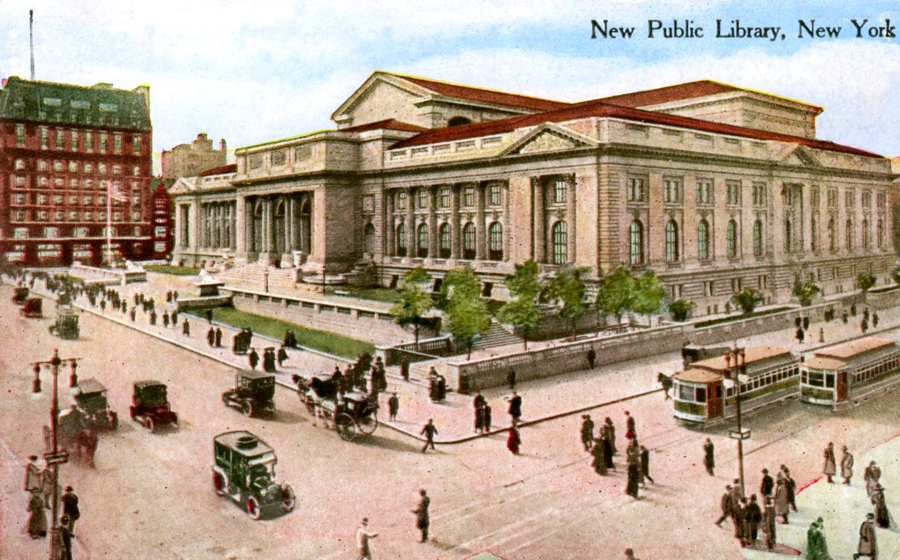La nouvelle bibliothèque publique, New York, USA, 1910 - Unbekannt