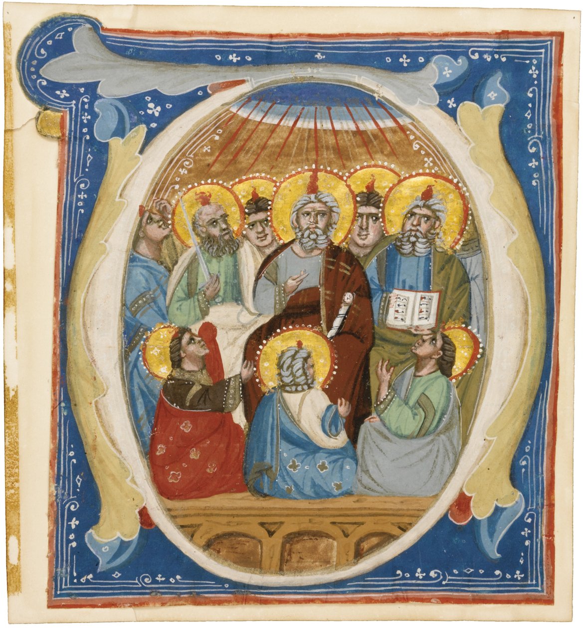 La Pentecôte. Initiale O d