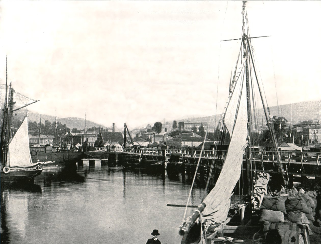 Le port de Hobart, Tasmanie, Australie, 1895 - Unbekannt