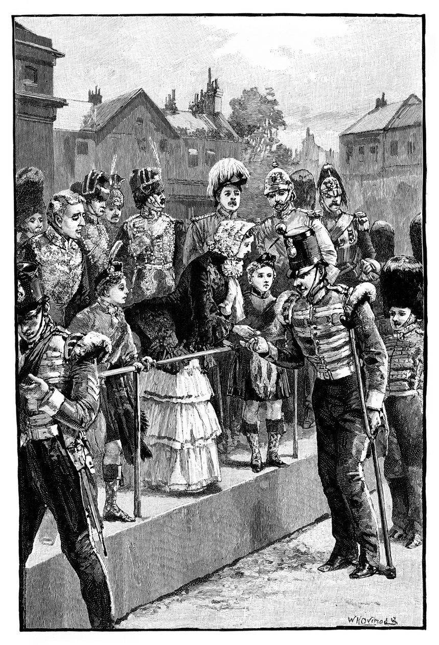La Reine distribuant la Médaille de Crimée, Horseguards Parade, Londres, vers 1850, 1888 - Unbekannt
