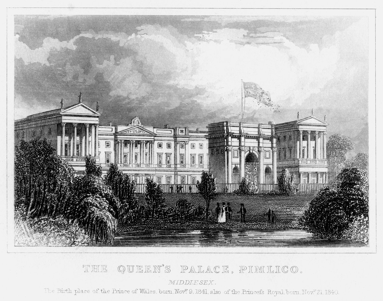 Le Palais de la Reine, Pimlico, Londres, vers 1840 - Unbekannt
