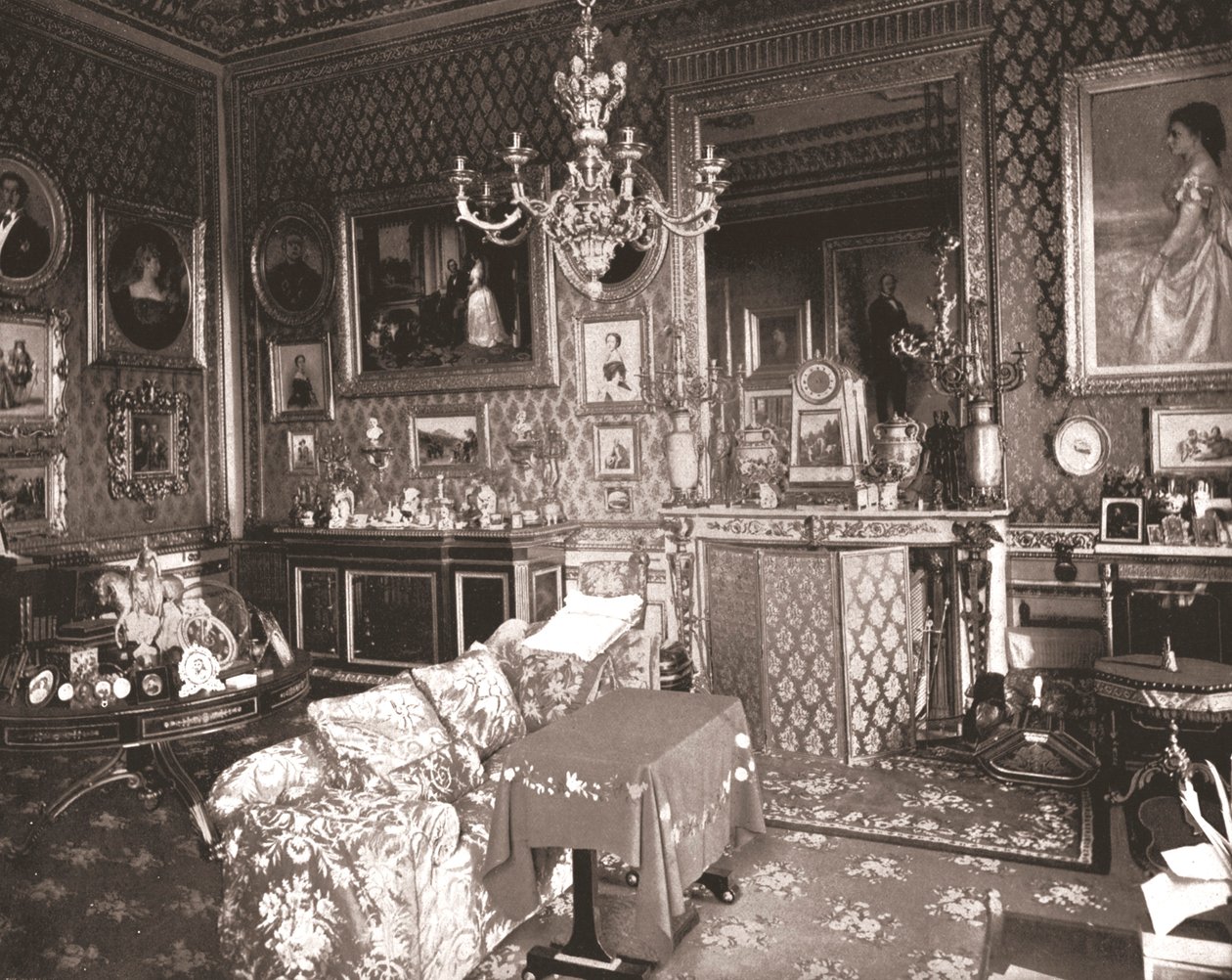 Le salon de la reine, château de Windsor, Berkshire, 1894 - Unbekannt
