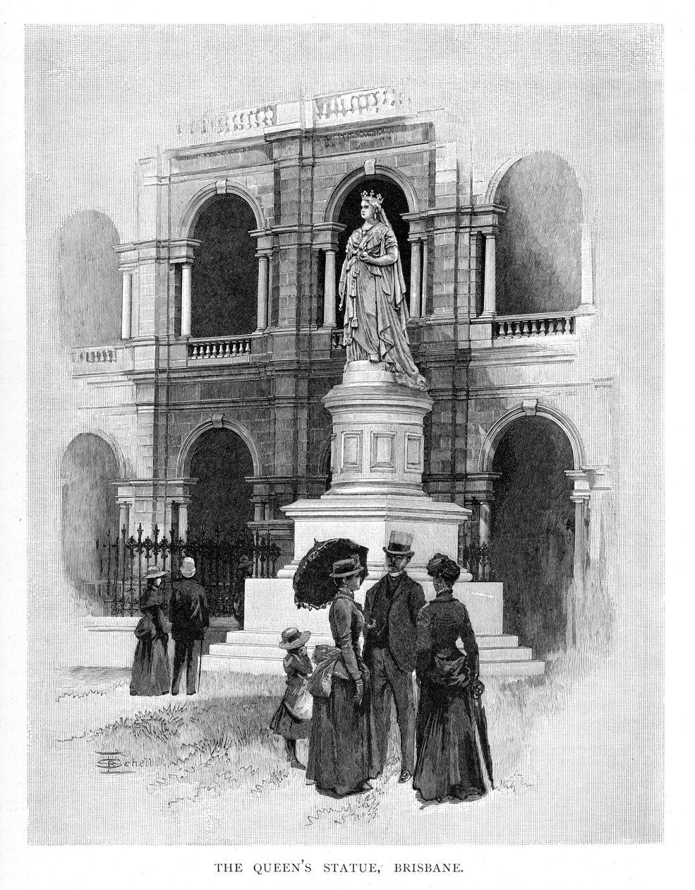 La statue de la reine, Brisbane, Australie, 1886 - Unbekannt